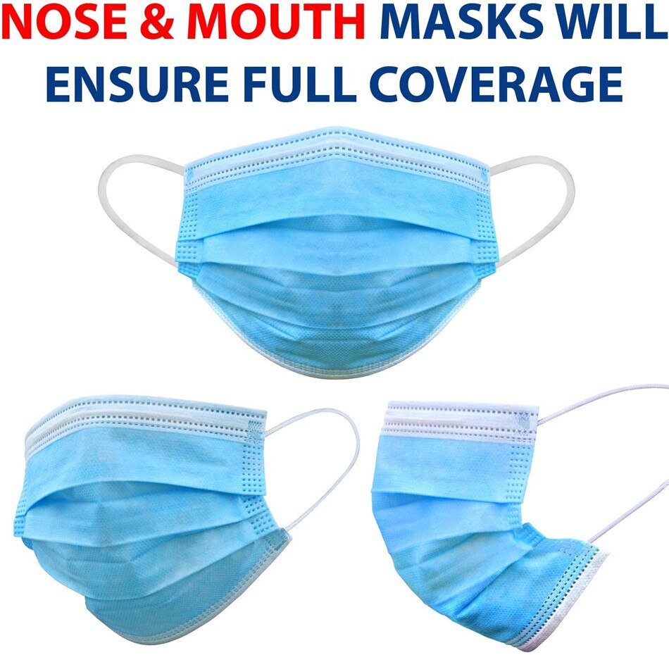 10-200 Uds niño máscara para niños mascarillas desechables 3 capa filtro Anti polvo gripe tela fundido protectora transpirable boca máscaras